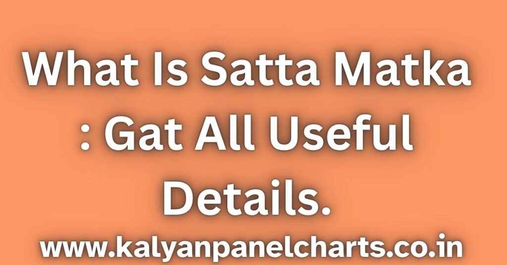 Satta Matka